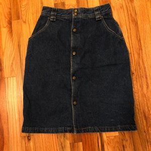 Vintage Calvin Klein Denim Midi Skirt